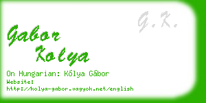 gabor kolya business card